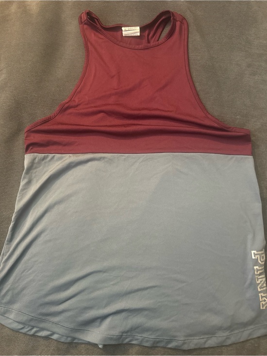 PINK Victoria's Secret Tops - PINK Victoria's Secret Two-Tone Racerback Tank - Maroon & Light Blue